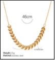 Amour Golden Feather Necklace