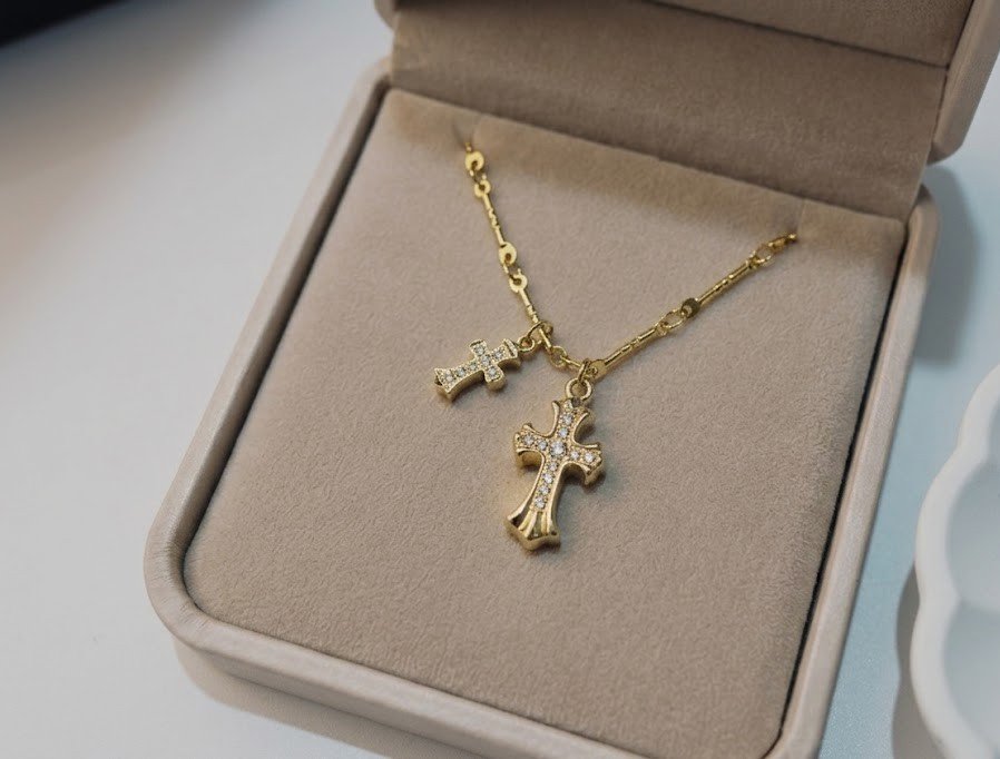Dual Cross Necklace - Image 2